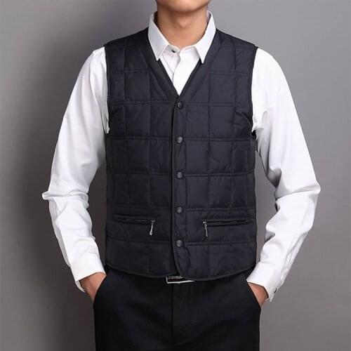 New Arrival Brand Men Sleeveless Jacket Winter Ultralight White Duck Down Vest Male Slim Vest Mens Windproof Warm Waistcoat