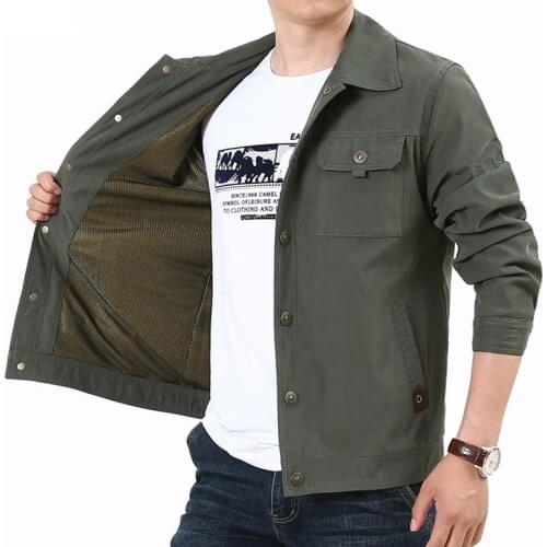 Autumn Jacket Men Windbreaker Military Jackets Coats Outdoor Coat Men chaqueta hombre Mens Outerwear Plus Size M-4XL
