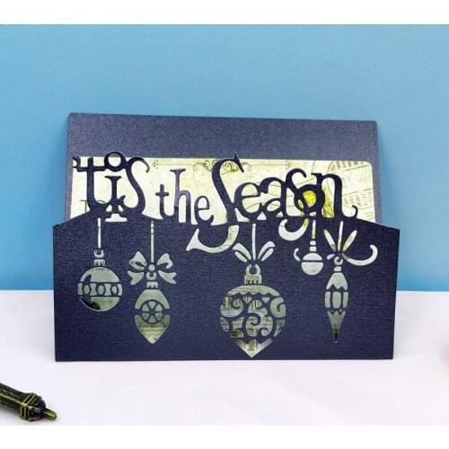 Tis The Season Cutting Dies Metal Die Stamps And Dies Stencil Crafts Card Making Supplies Hollow Cutter Scrapbooking Tools Diy