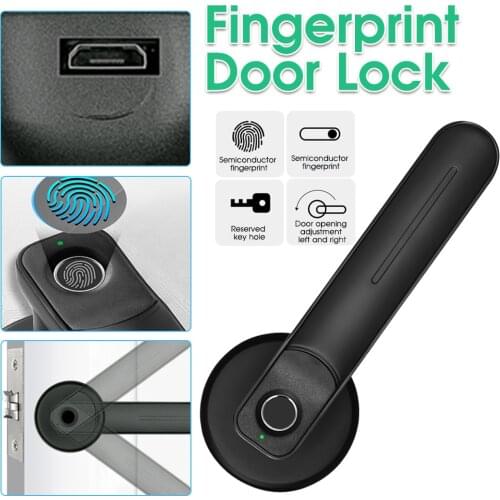 SAMTIAN Fingerprint Lock Smart Hand-held Door Handle Door Lock Sensitive Zinc Alloy Semiconductor With Keys For Office Home