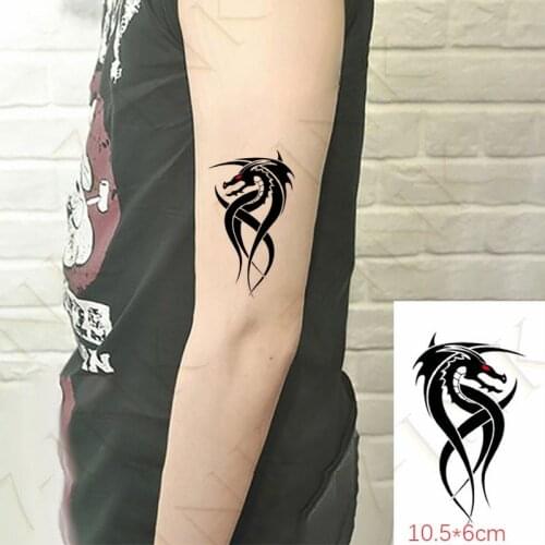 Waterproof Temporary Tattoo Sticker Totem Long Snake Flash Tatoo Fake Tatto Arm Neck Leg Wrist Foot For Girl Men Women Kids