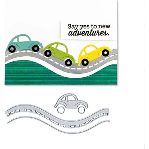 Julyarts Driving Car Cutting Stencils Scrapbooking Dies Metal 2018 Die Cuts for DIY Paper Card Making