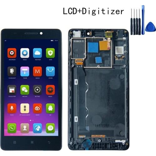 High Quality For Lenovo A7000 Touch Screen Digitizer 1280x720 LCD Display Assembly Frame Black Free shipping