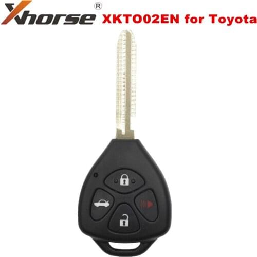 10 PCS XHORSE XKTO02EN for Toyota Style Flat 4 Buttons Wired Universal Remote Key