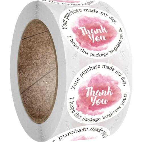 100-500pcs Round Thank You Stickers for Envelope Seal Labels Gift Packaging decor Birthday Party Scrapbooking Stationery Sticker