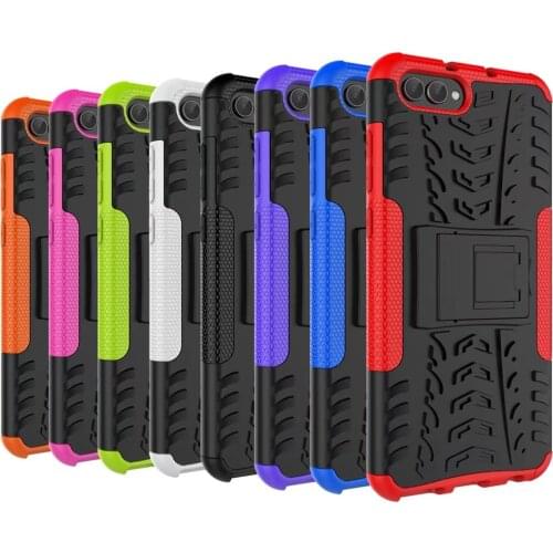 100pcs/lot PC+TPU 2in1 Hybrid Combo Armor Rugged Stand Case For Huawei Honor V10