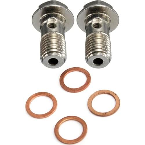 2 Pcs Motorcycle Stainless Brake Banjo screw M10 x 1.25mm