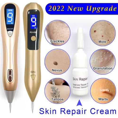 2020 Laser Mole Removal Pen Set Wart Plasma Remover Tool Repair Skin Care Pore Corn Freckle Dark Tag Nevus Sweep Age Spot Tattoo