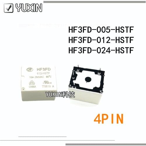 5PCS/LOT 100%Original&New Relay HF3FD-005-HSTF HF3FD-012-HSTF HF3FD-024-HSTF HF3FD 012-HSTF HF3FD 024 HSTF 5V 12V 24V 4PI