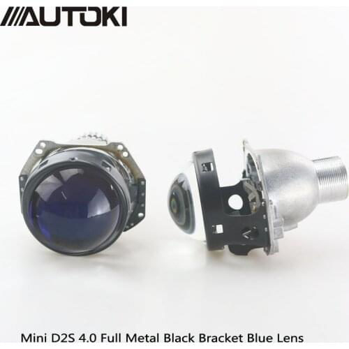 AUTOKI Car Styling Upgrade Full Metal 3.0 inch Hella G5 Blue Lens HID Bi-xenon Headlight Projector Lens Fits Car H4 LHD RHD