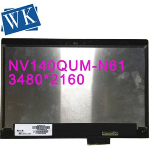 Free shipping NV140QUM-N61 NV140QUM N61 14.0''inch 4K Laptop LCD LED Screen 3840*2160