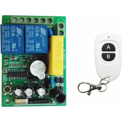 AC 220 V 2 channel Wireless Remote Control Switch 1 receiver + 1 transmitter new