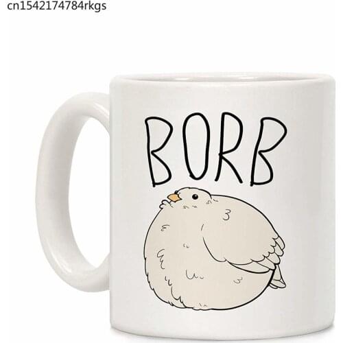 Borb White 11 Ounce Ceramic Coffee Mug