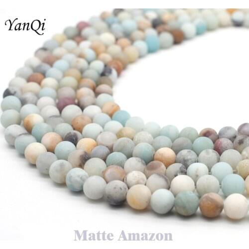 Natural Stone Beads Amazon Stone Beads Dull Matte Round Loose Spacer Beads For Jewelry Making 4/6/8/10mm 15''DIY Bracelet