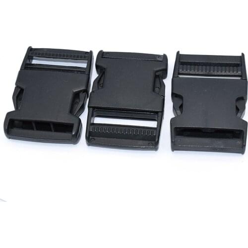1.5"Black Plastic Release Belt Buckle Adjuster Strap Slider Bag Slide Buckle Webbing Buckles Lanyard buckle belt strap hardware