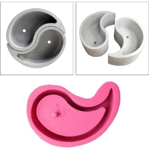 Flower Pot Silicone Mold DIY Succulent Plant Pot Molds Plaster Gypsum Wax Soap Casting Making Mould Shape