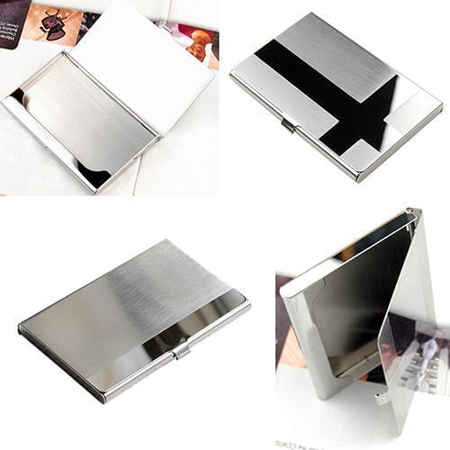 Stainless Steel Credit Card Holder Men Fashion Stainless Steel Case Pocket Box Business ID Credit Card Holder Cover Case Porte