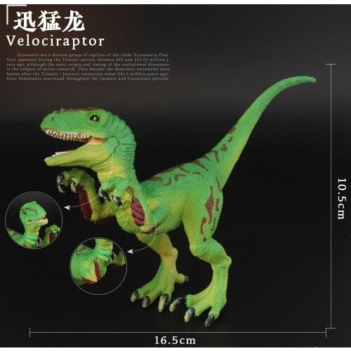 Prehistoric Jurassic Dinosaurs World Velociraptor Big Size Animals Model Action Figures PVC High Quality Toy For Kids Gift