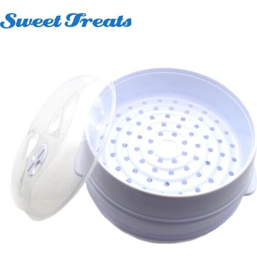 Sweettreats 2 Tier Microwaveble Steamer Healthy Cooking Quick Fast Vegetables
