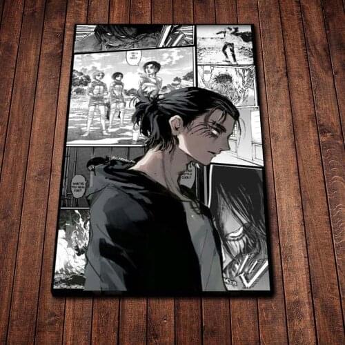 Attack On Titan Anime Eren Yeager Pictures Canvas Painting Poster HD Prints Wall Art Modular Nordic Living Room Home Decor Frame
