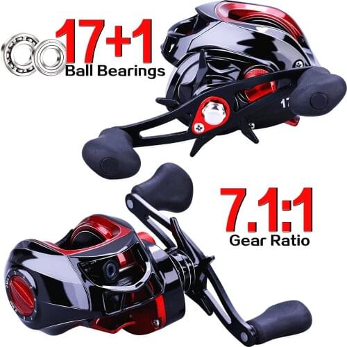 Sougayilang 17+1BB Baitcasting Fishing Reel Casting Anti-corrosio Reels Saltwater Freshwater Fishing Coil Wheels De Pesce