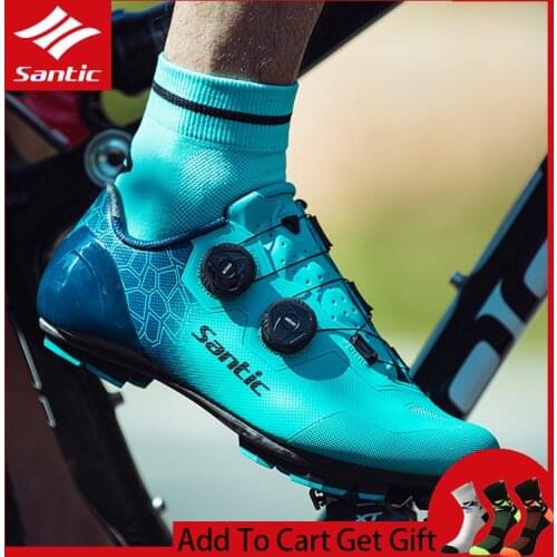 Santic Cycling Shoes MTB Sneaker Anti-Skid Wear Resistant Profession Self-Locking Outdoor Sports Bike Shoes MS19003
