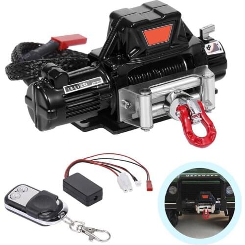 Metal Electric Winch Receiver Remote Controller Parts for 1/10 TRX4 SCX10 RC Car