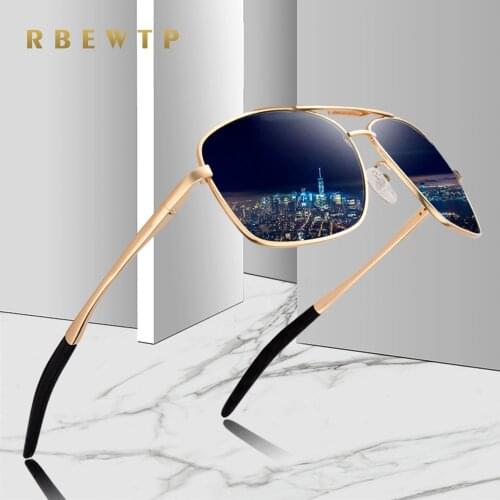 RBEWTP Vintage Mens Sunglasses Polarized Driving Night Vision Glasses oculos Sun Glasses Male Eyewear Accessories For Men/Women
