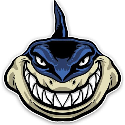 Lovely Shark Cartoon Colored Car Sticker Automobiles Motorcycles Exterior Accessories PVC Decals,15cm*14cm