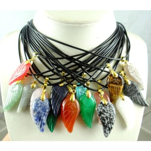 Natural Stone Turquoises Quartz crystal lapis tiger eye pendant for diy Jewelry making necklace Accessories