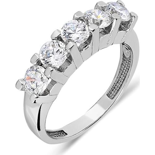 Nereze 925 Sterling Square Model Dibs Silver Ring