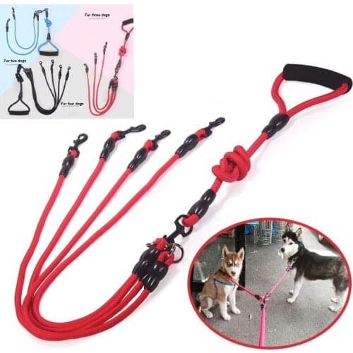 Walk Two and more Dogs Leash Nylon Double Dual Two Pets Dogs Leash 2 Way Coupler Walk Dogs Collars Harness Leads Pets