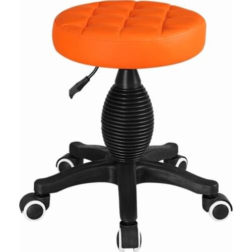 New Arrival Round Barbar Chair Beauty Stool Pulley Work Chair Rotary Portable 44-60cm Lifting Makeup Chair Beauty Chair