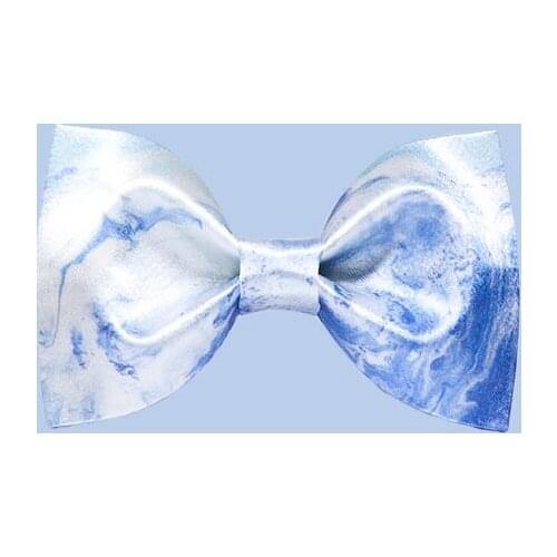 Brand New Fashion Bow Tie For Men Light blue and White Print Bowties Groom Prom Wedding Party Neck ties