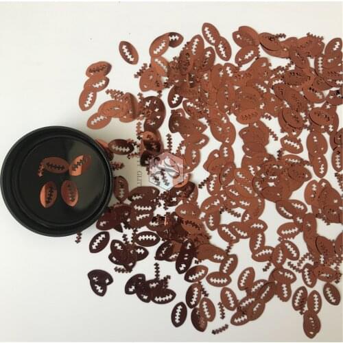 PrettyG 10g Pack Football-Rugby-Ball Shape Glitter for Resin DIY Making Art Craft Nail Body Makeup Decoration Accessories