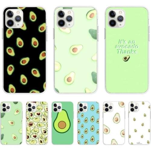 Avocado aesthetic Gteen Fruit Food Luxury Phone Case For iPhone 11pro 12pro MAX 8 7 6 6S Plus X XS MAX 5 5S SE XR Fundas Capa
