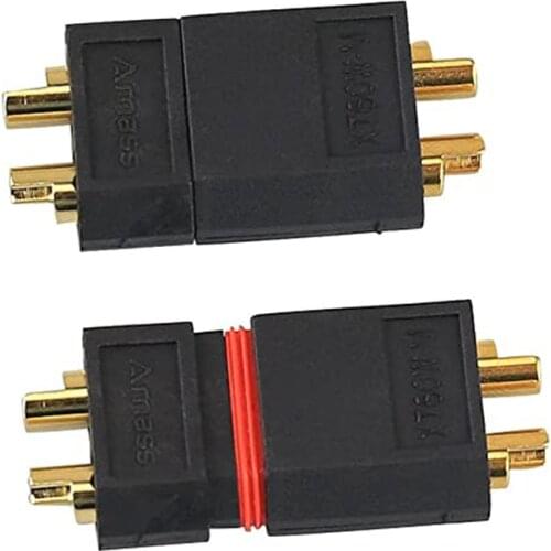 10 Pairs Amass Black XT60W Waterproof Plug Gold-Plated Bullet Connectors Male and Female for RC Aircraft Drone Lipo Battery Spar