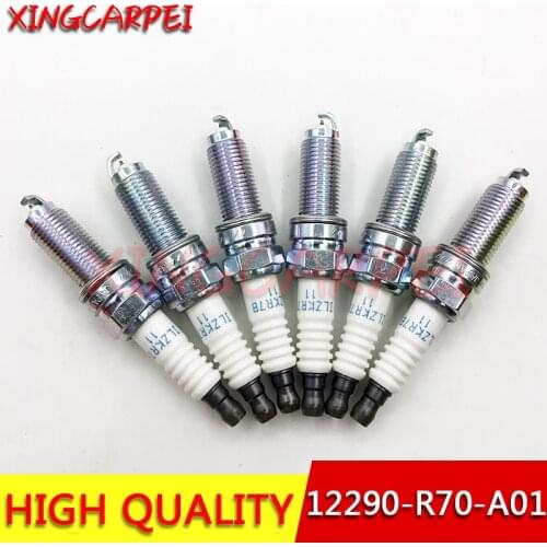 Brand New 6pcs 12290-R70-A01 ILZKR7B11 Iridium Spark Plug For ACURAMDX For Honda Accord Acura RDX TSX 3.5 Auto Part
