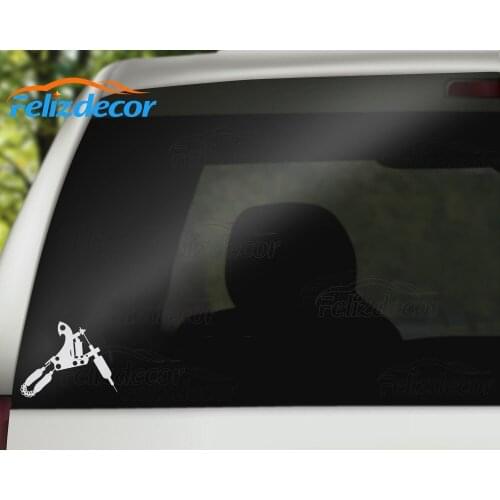 Tattoo Gun Decal Vinyl Car Tattoo Machine Decals Art Car Bumper Pattern Decor Bumper sticker Fashion Decoration Car Sticker L432