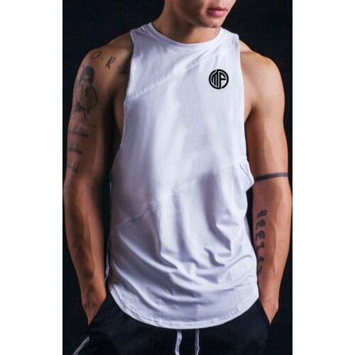 Workout New Fashion Cotton Sleeveless Shirts Tank Top Men Fitness Shirt Mens Singlet Clothing Bodybuilding Gym Vest Fitness Men