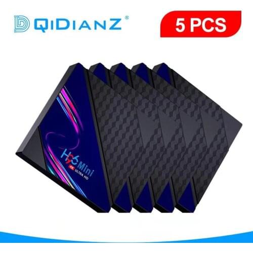 H96 Mini V8 5pcs Android 10.0 Smart TV Box RK3328A 4K 3D Media Player 2160P 1080P Up To 60fps Video Decoder H96mini Set Top Box