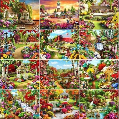 EverShine Diamond Painting Landscape Diamond Embroidery Garden Mosaic 5D DIY Full Square Rhinestones Handmade Gift