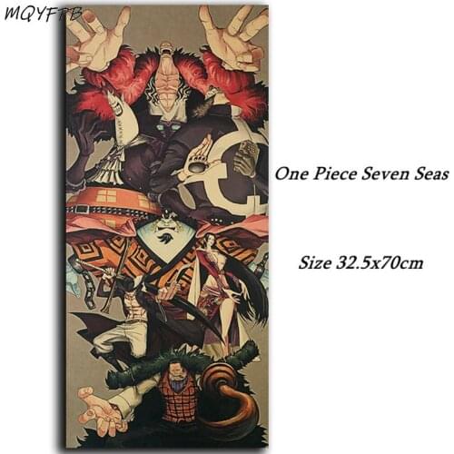Anime One Piece Oka Shichibukai Kraft Paper Poster Wall Sticker Home Furnishings Decorative Painting