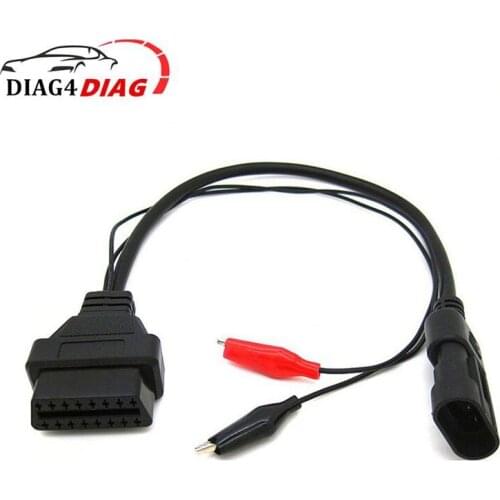 For Fiat 3 Pin to 16 Pin Car Cable OBD2 Connector 3pin Male to 16Pin Female for Lancia for Alfa Auto Diagnostic Cable