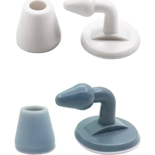 Noiseless Door Stopper Silicone Anti Collision Buffer Pad Toilet Wall Mute Non Punch Protectors Touch Absorption Mute Door Plug