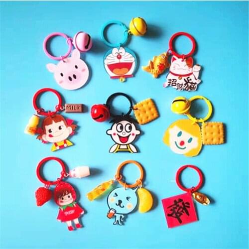 Novelty Cute Doraemon Anime Keychain Cartoon Keyring Children Bag Pendant Key Ring Accessories Couples Charm Gift Hot