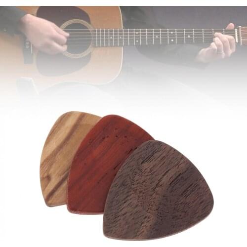 Wood Material Guitar Picks Plectrum String Instrument Accessories for Acoustic Bass Electric Ukulele Guitars