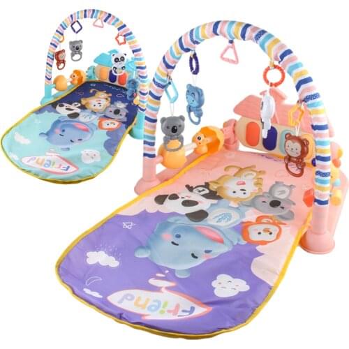 Baby Play Mat Baby Kick And Play Piano Gym Mats Activity Gym Kick Piano Keyboard Infant Jungle Mat Music Fitness Rack Rattle Toy