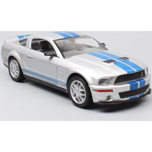 1/24 road signature Ford Mustang Shelby GT 500 muscle racing cars 2007 Die cast Vehicles scales model miniature car toy for kids