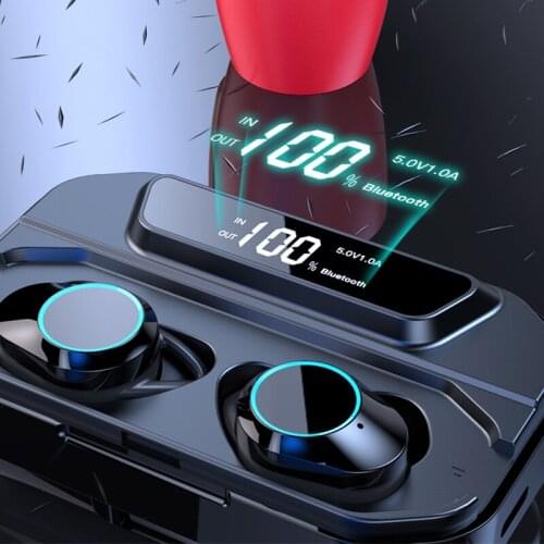 G02 TWS 2019 Wireless Bluetooth 5.0 Earphones Waterproof Touch control true wireless earbuds 3300mah Stereo Earphone kulaklık